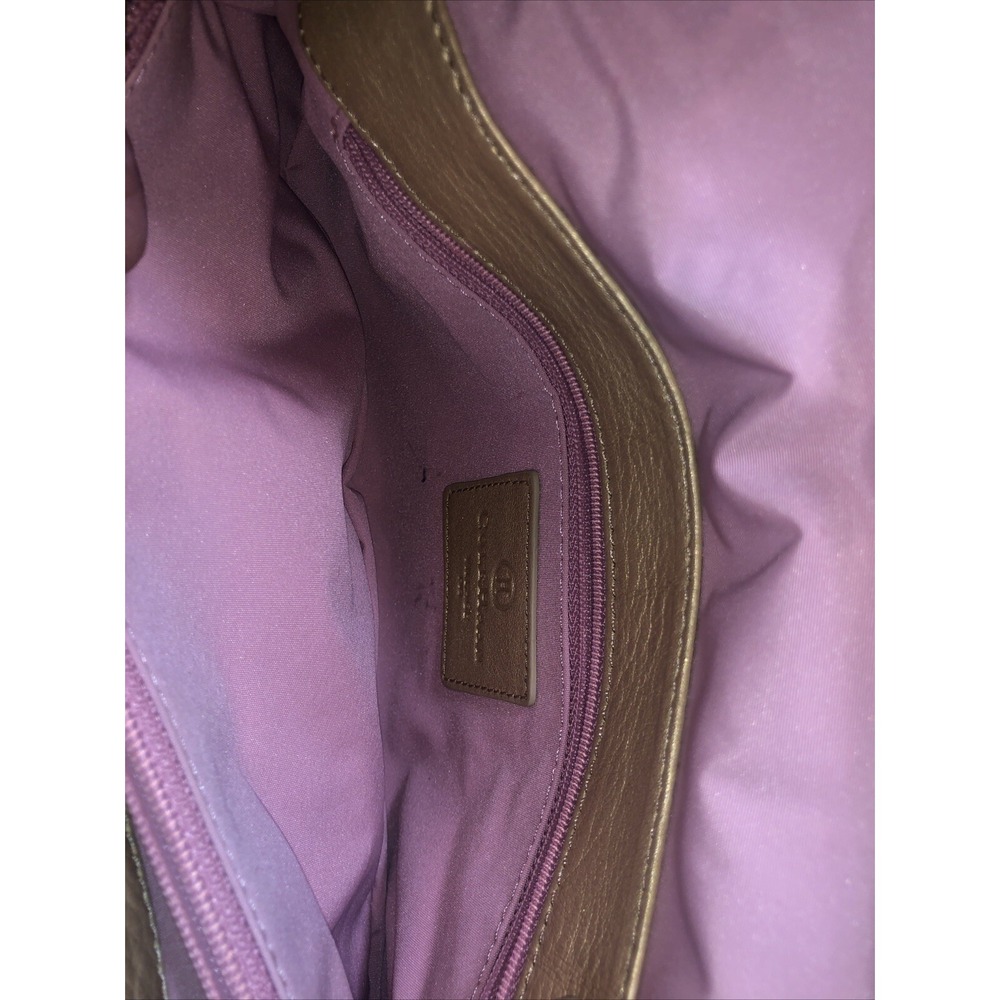 Cole Haan Village H05 Satchel Handbag Gold Pebble Leather - Picture 6 of 7